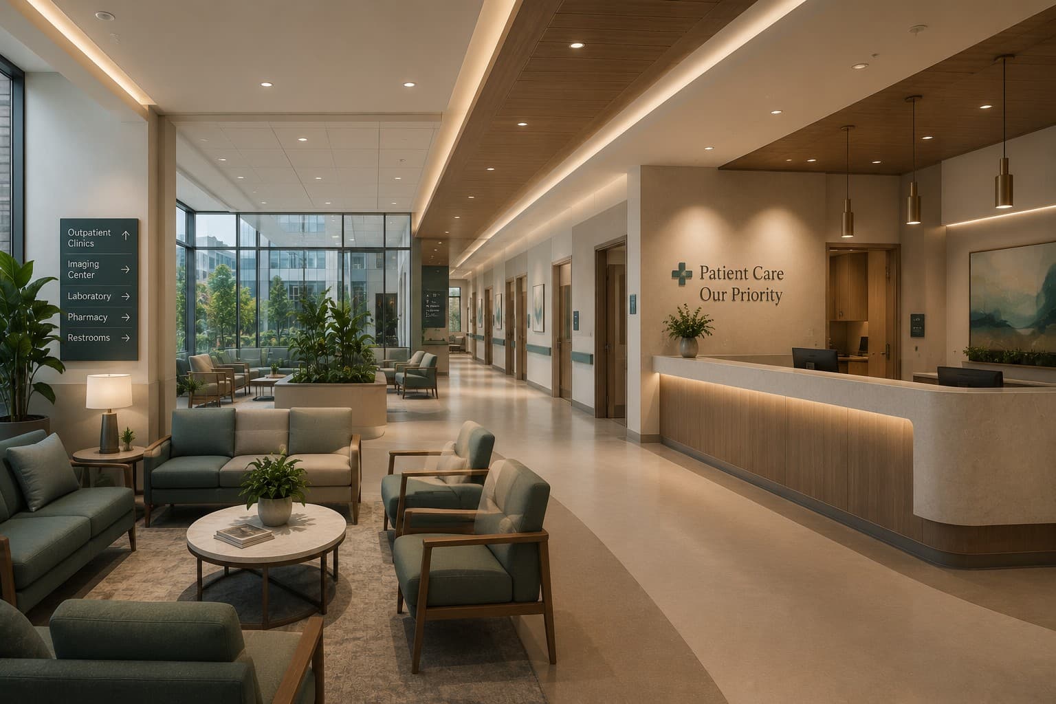 Healthcare interior representing patient-centred clinical briefing and planning